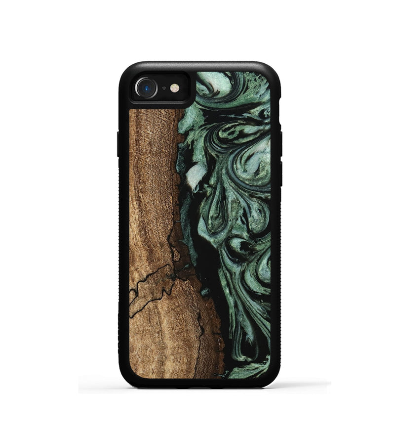 iPhone SE Wood Phone Case - Blaze (Green, 745805)