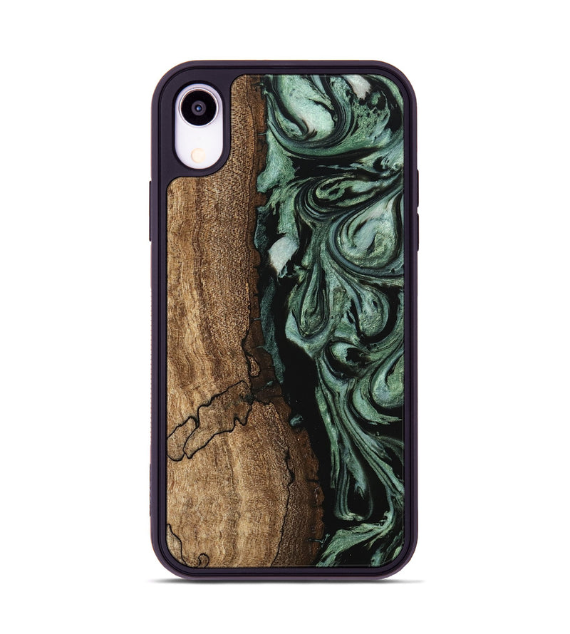 iPhone Xr Wood Phone Case - Blaze (Green, 745805)