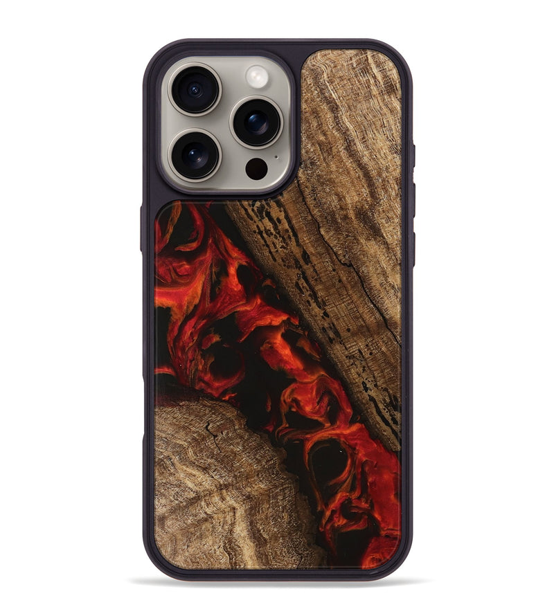 iPhone 16 Pro Max Wood Phone Case - Annette (Red, 745806)