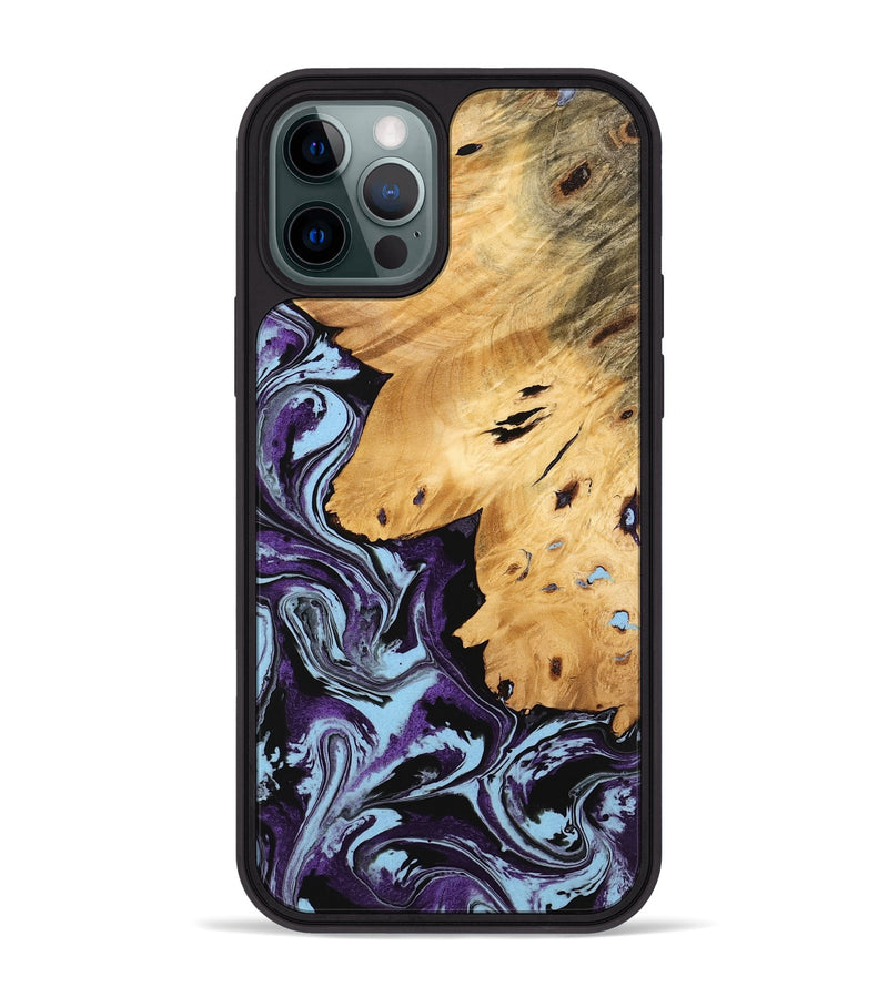 iPhone 12 Pro Max Wood Phone Case - Felton (Purple, 745810)