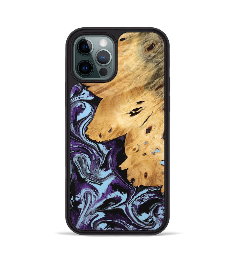 iPhone 12 Pro Wood Phone Case - Felton (Purple, 745810)