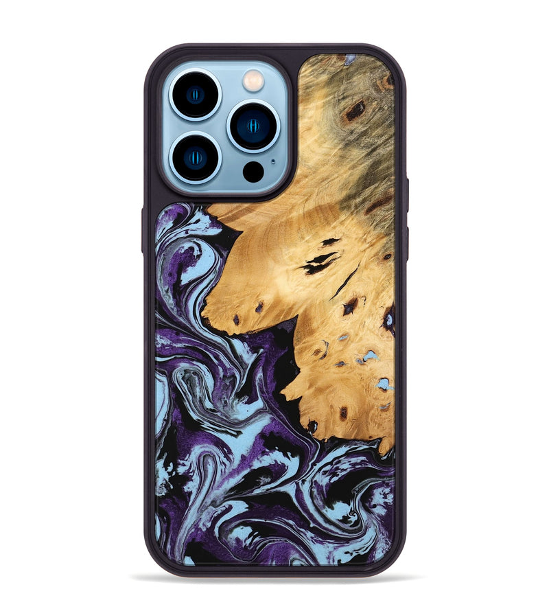 iPhone 14 Pro Max Wood Phone Case - Felton (Purple, 745810)