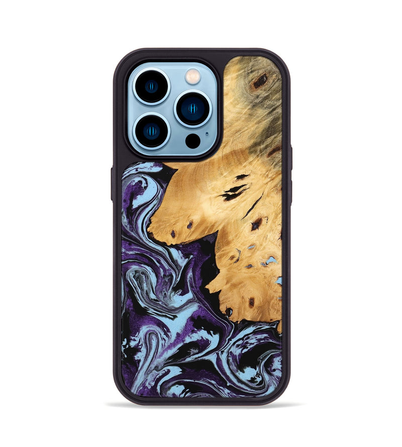 iPhone 14 Pro Wood Phone Case - Felton (Purple, 745810)