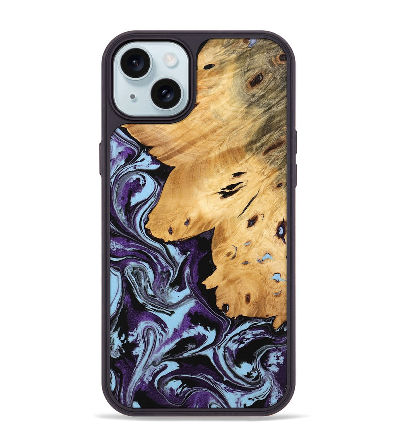 iPhone 15 Plus Wood Phone Case - Felton (Purple, 745810)