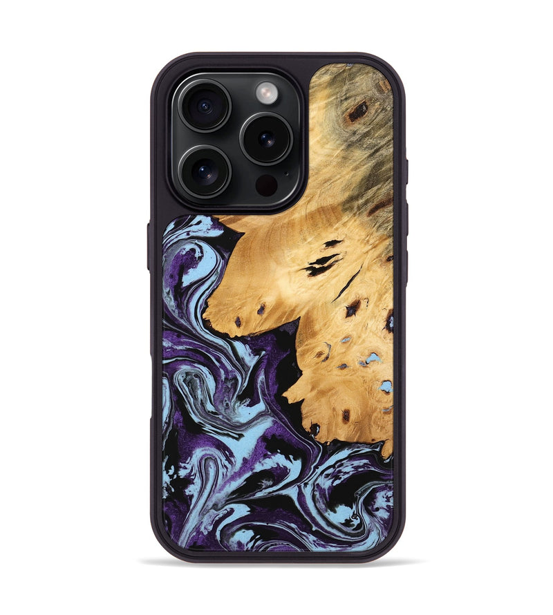 iPhone 16 Pro Wood Phone Case - Felton (Purple, 745810)