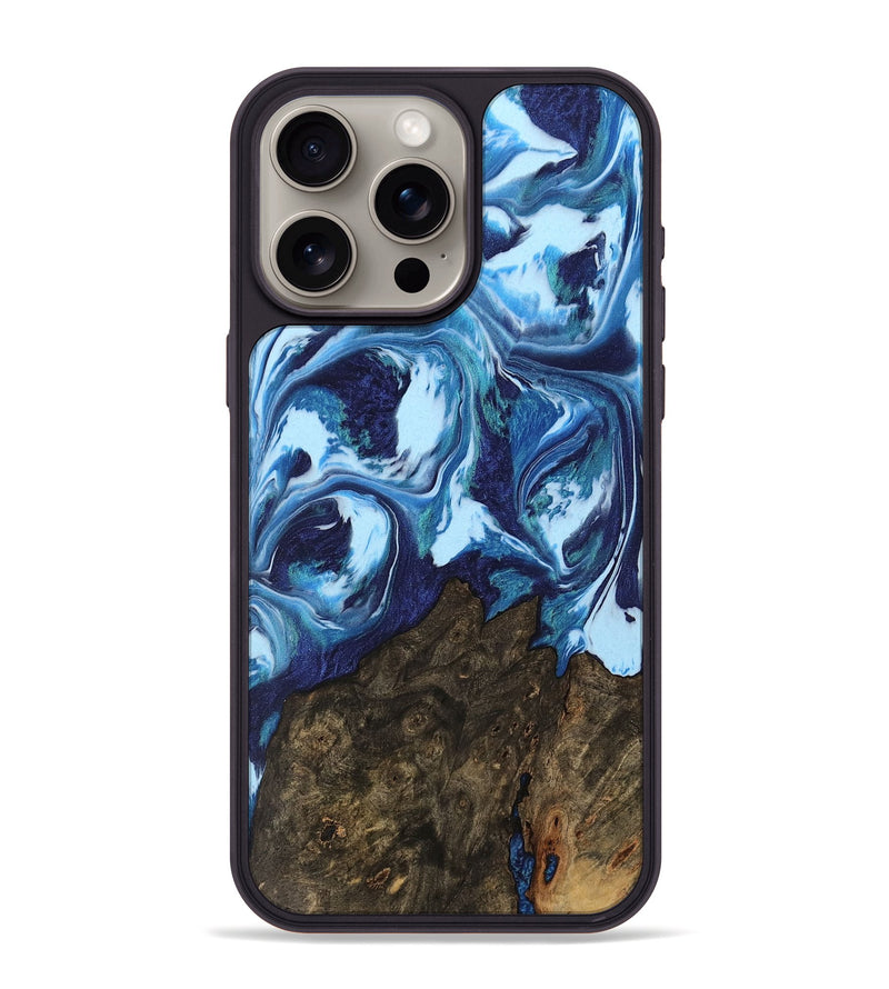 iPhone 15 Pro Max Wood Phone Case - Nixon (Blue, 745814)