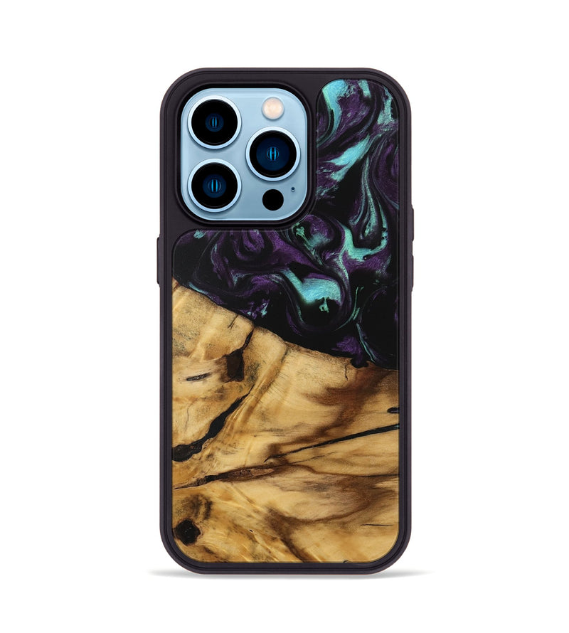 iPhone 14 Pro Wood Phone Case - Shane (Purple, 745818)