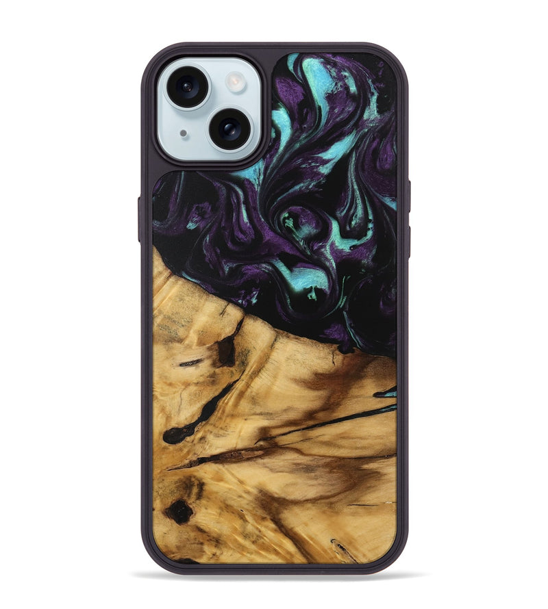 iPhone 15 Plus Wood Phone Case - Shane (Purple, 745818)