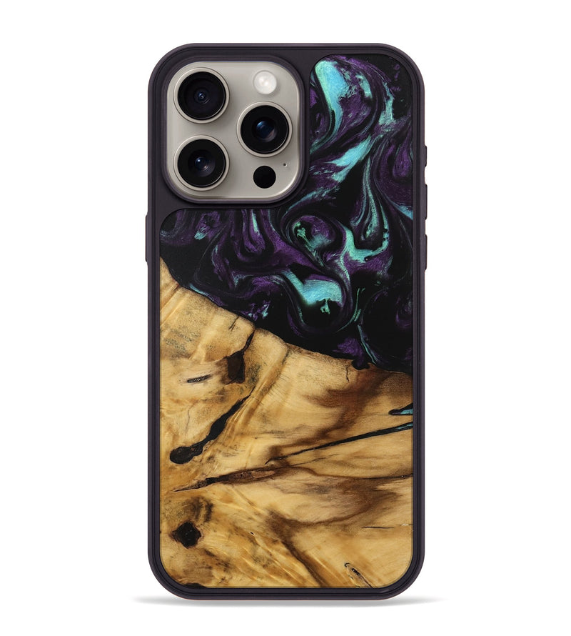 iPhone 15 Pro Max Wood Phone Case - Shane (Purple, 745818)