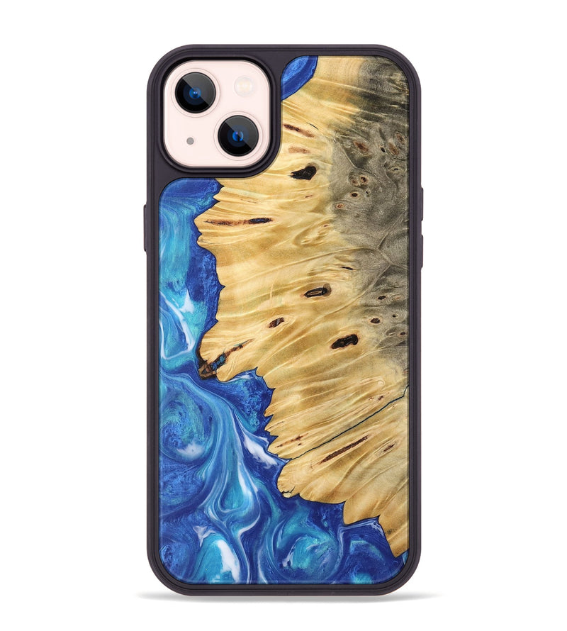 iPhone 14 Plus Wood Phone Case - Jean (Blue, 745820)