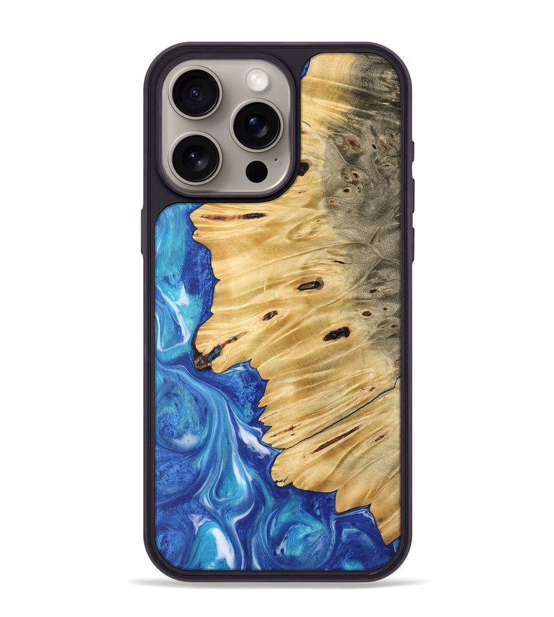 iPhone 15 Pro Max Wood Phone Case - Jean (Blue, 745820)