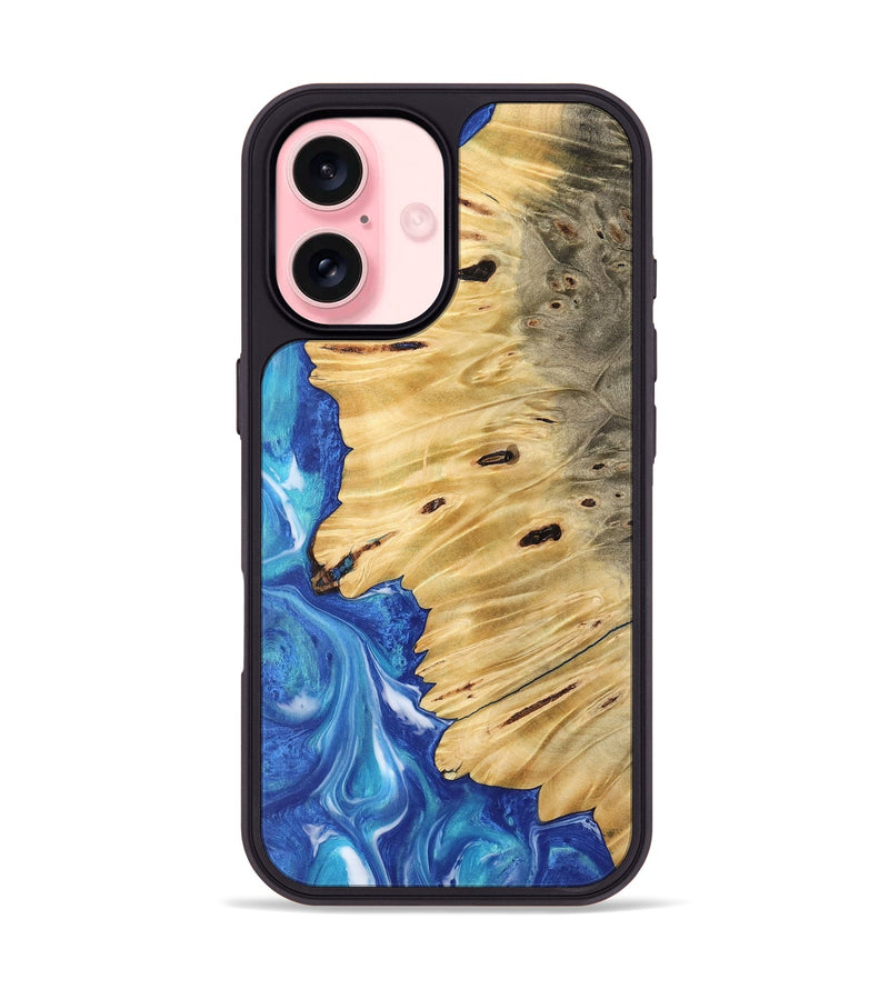 iPhone 16 Wood Phone Case - Jean (Blue, 745820)