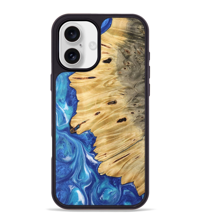 iPhone 16 Plus Wood Phone Case - Jean (Blue, 745820)