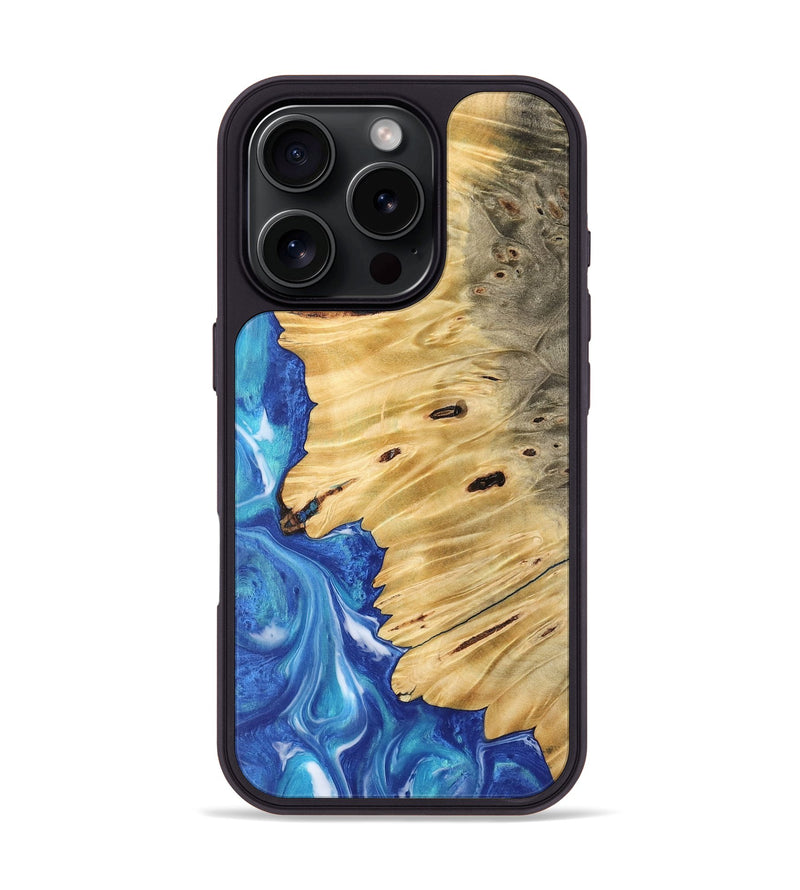 iPhone 16 Pro Wood Phone Case - Jean (Blue, 745820)