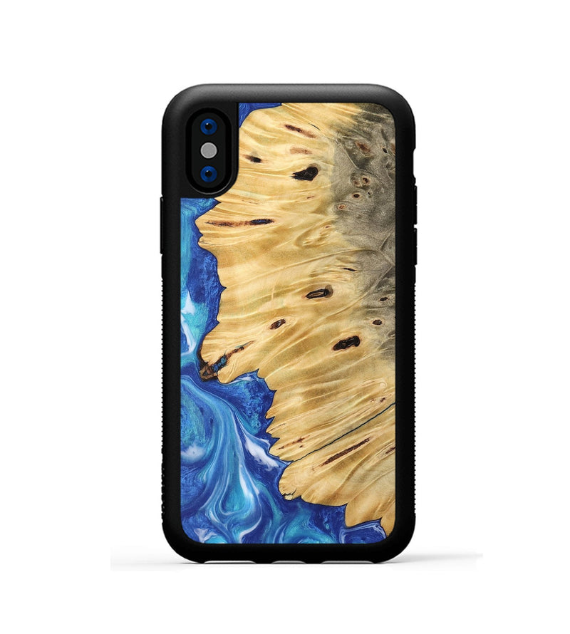 iPhone Xs Wood Phone Case - Jean (Blue, 745820)