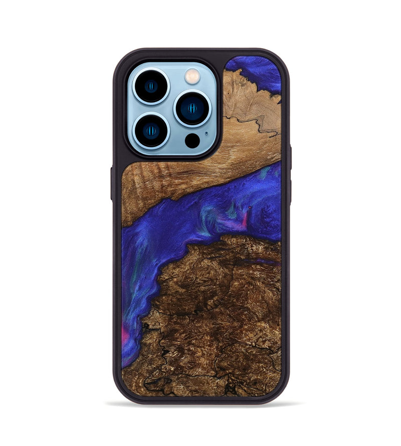 iPhone 14 Pro Wood Phone Case - Danelle (Purple, 745823)