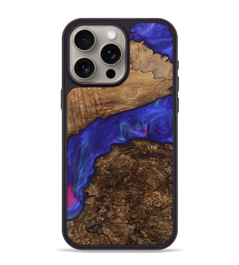 iPhone 15 Pro Max Wood Phone Case - Danelle (Purple, 745823)