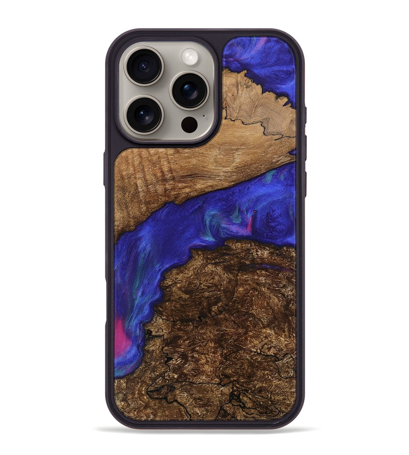 iPhone 16 Pro Max Wood Phone Case - Danelle (Purple, 745823)