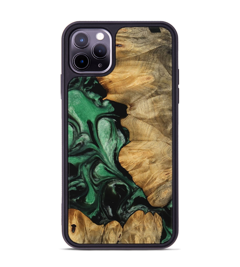 iPhone 11 Pro Max Wood Phone Case - Anders (Green, 745827)