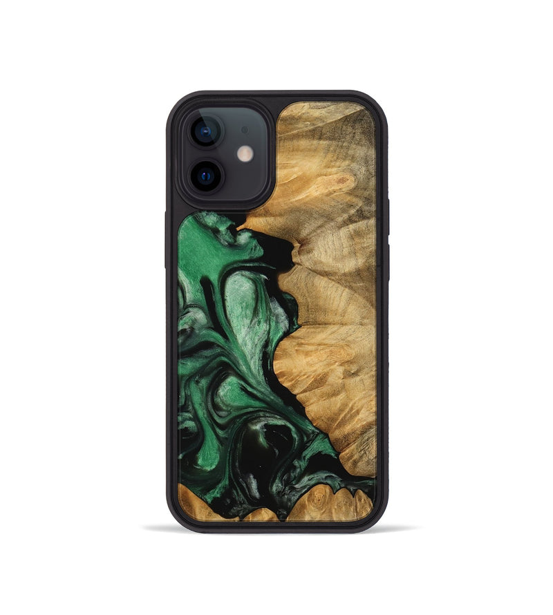 iPhone 12 mini Wood Phone Case - Anders (Green, 745827)