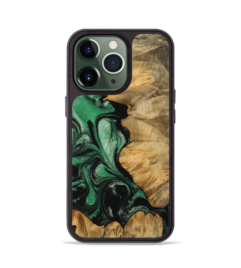 iPhone 13 Pro Wood Phone Case - Anders (Green, 745827)