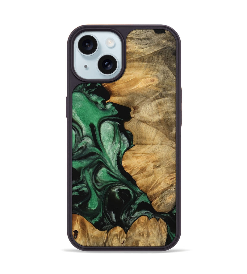 iPhone 15 Wood Phone Case - Anders (Green, 745827)