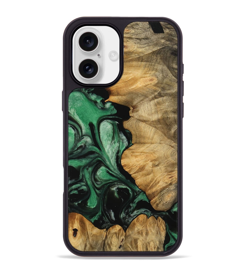 iPhone 16 Plus Wood Phone Case - Anders (Green, 745827)