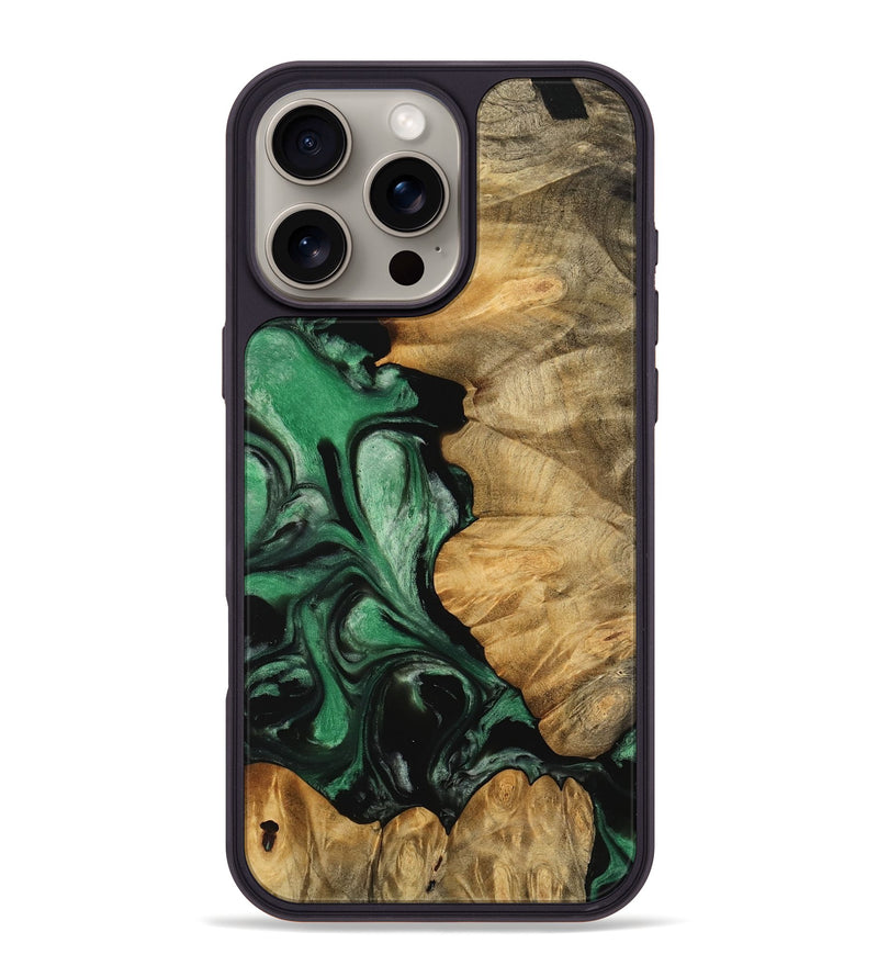 iPhone 16 Pro Max Wood Phone Case - Anders (Green, 745827)