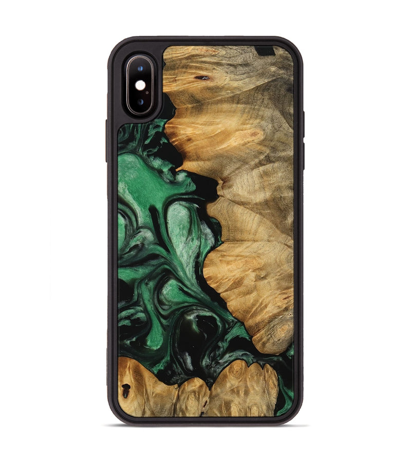 iPhone Xs Max Wood Phone Case - Anders (Green, 745827)