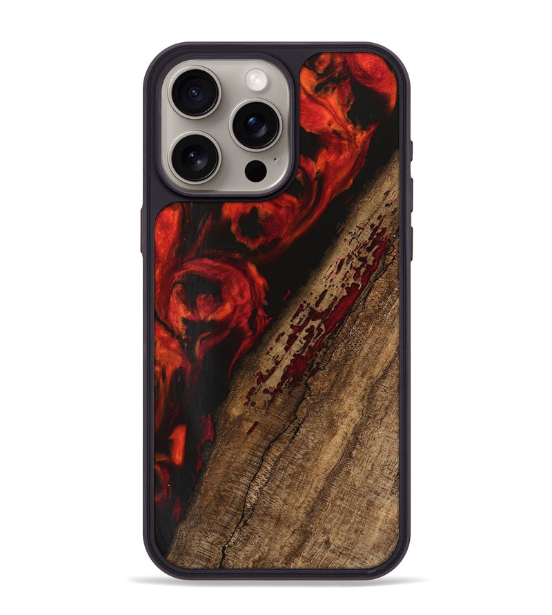 iPhone 15 Pro Max Wood Phone Case - Daria (Red, 745842)