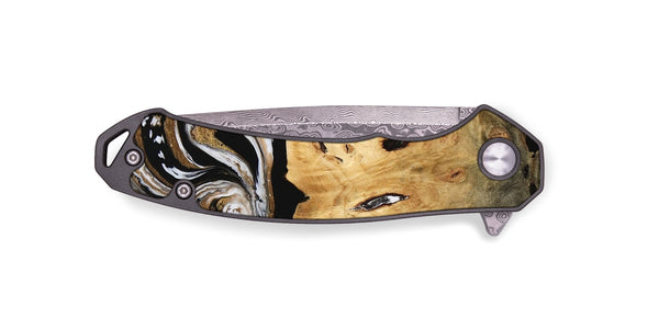 EDC Wood Pocket Knife - Lily (Black & White, 745844)