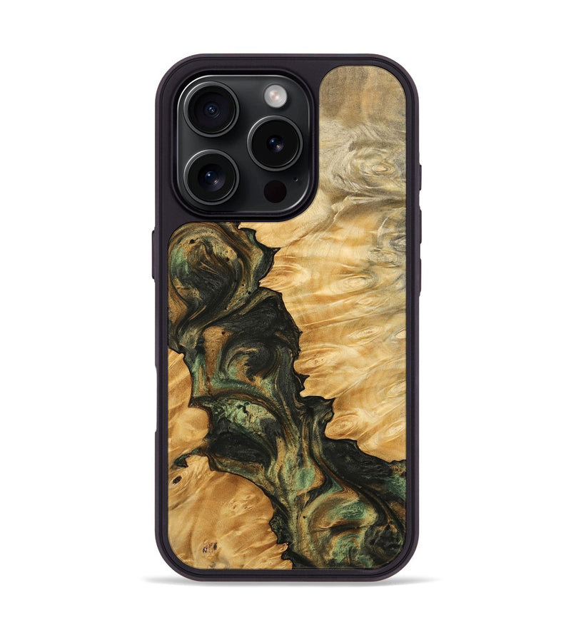 iPhone 16 Pro Wood Phone Case - Mikaela (Green, 745845)