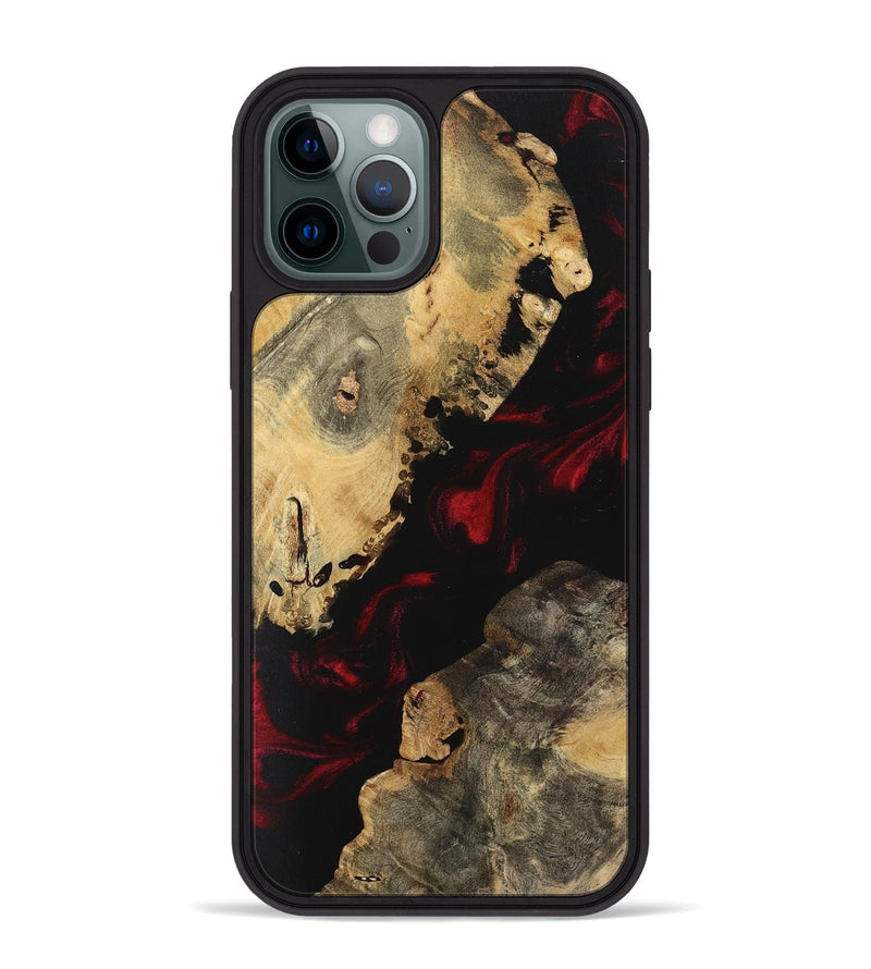 iPhone 12 Pro Max Wood Phone Case - Zelma (Red, 745846)