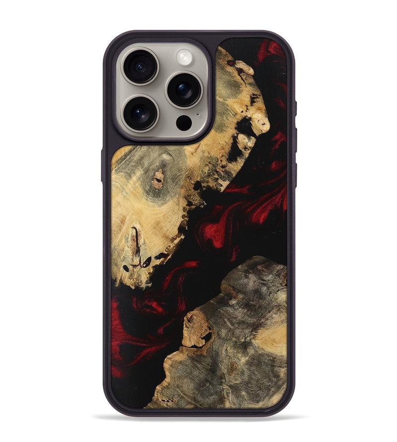 iPhone 15 Pro Max Wood Phone Case - Zelma (Red, 745846)