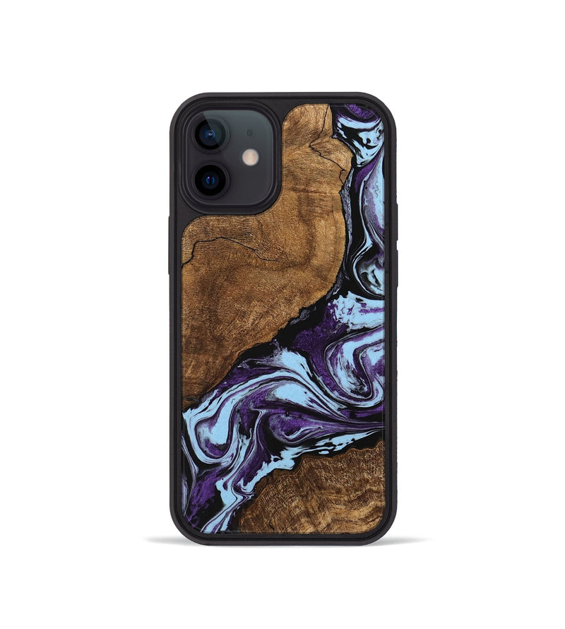 iPhone 12 mini Wood Phone Case - Kellen (Purple, 745851)