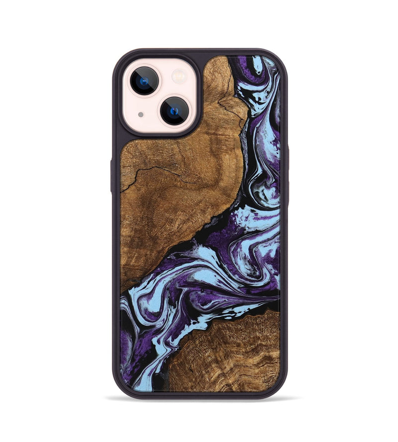 iPhone 14 Wood Phone Case - Kellen (Purple, 745851)