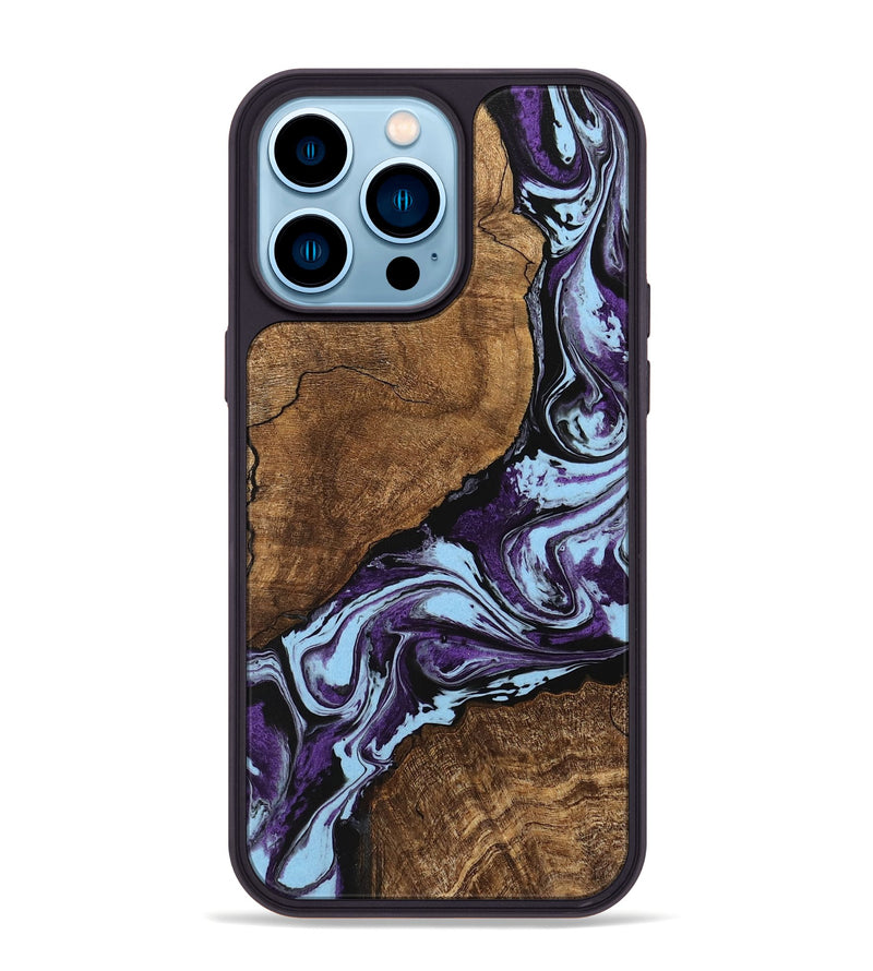 iPhone 14 Pro Max Wood Phone Case - Kellen (Purple, 745851)