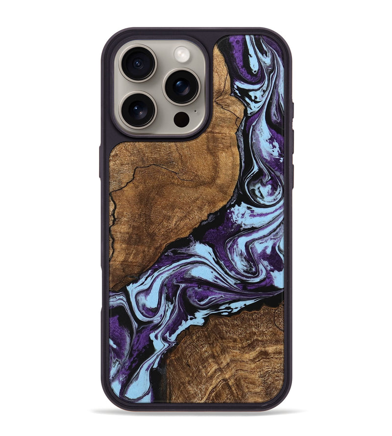 iPhone 16 Pro Max Wood Phone Case - Kellen (Purple, 745851)