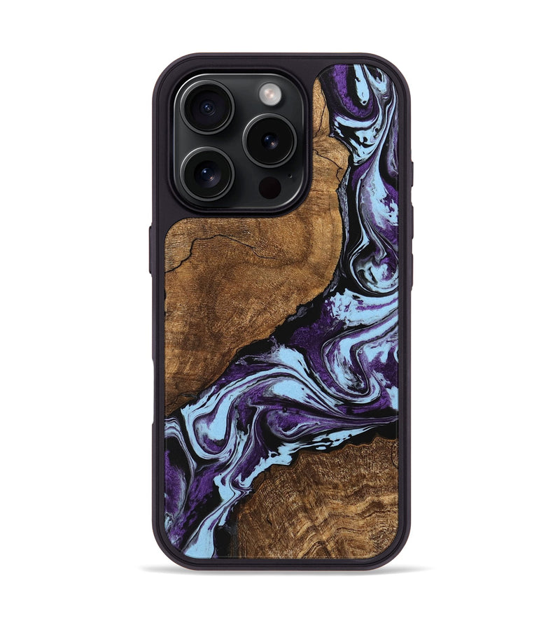 iPhone 16 Pro Wood Phone Case - Kellen (Purple, 745851)