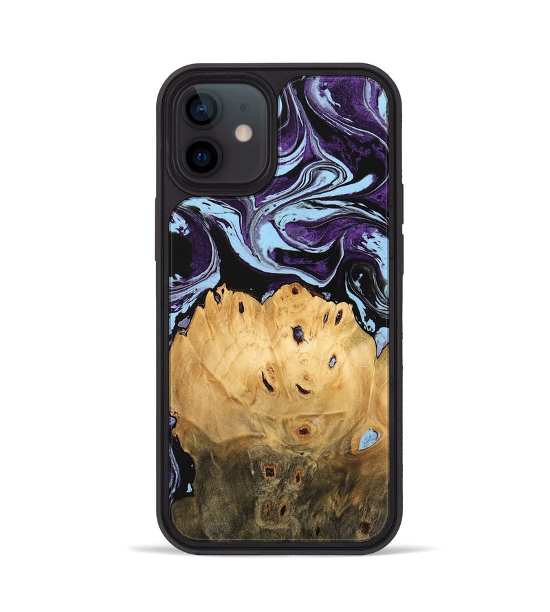 iPhone 12 Wood Phone Case - Camren (Purple, 745852)