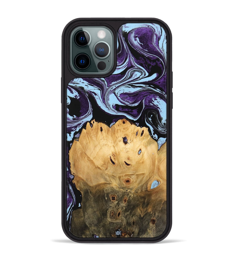 iPhone 12 Pro Max Wood Phone Case - Camren (Purple, 745852)