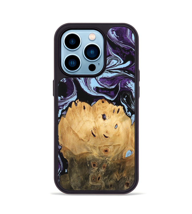 iPhone 14 Pro Wood Phone Case - Camren (Purple, 745852)