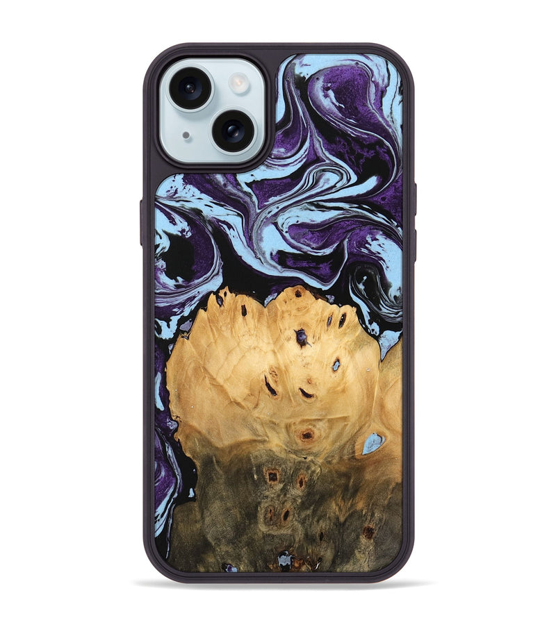 iPhone 15 Plus Wood Phone Case - Camren (Purple, 745852)