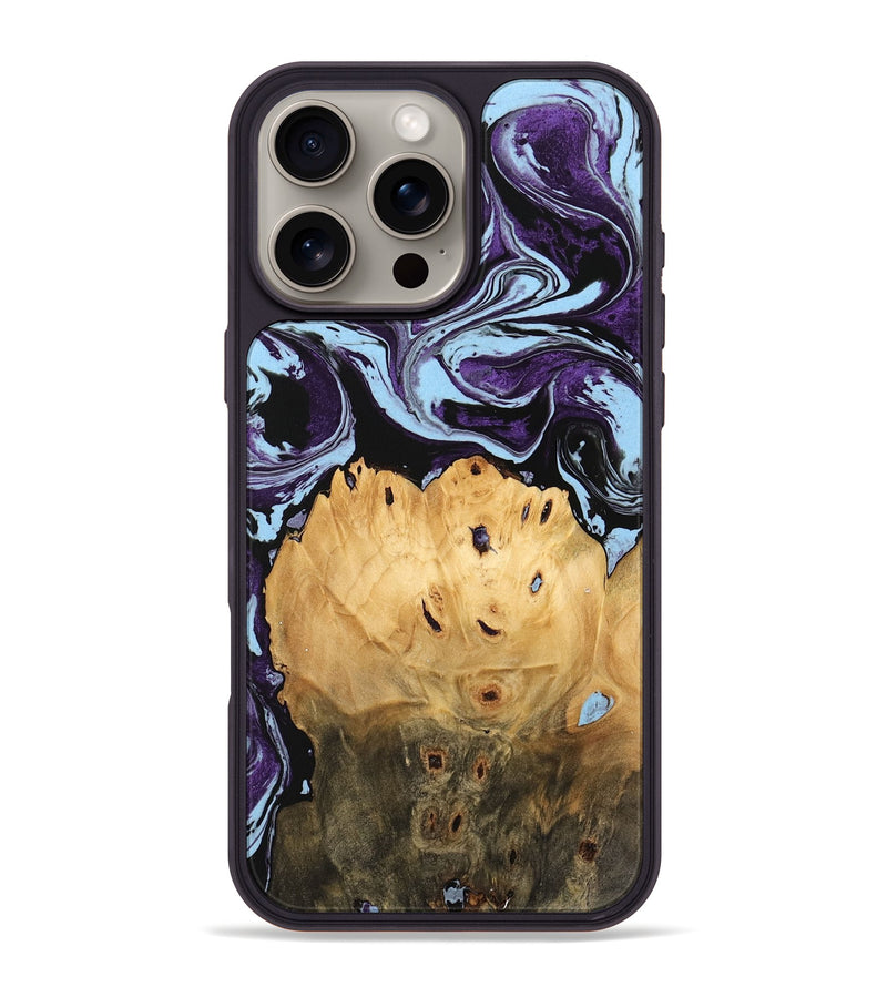 iPhone 16 Pro Max Wood Phone Case - Camren (Purple, 745852)