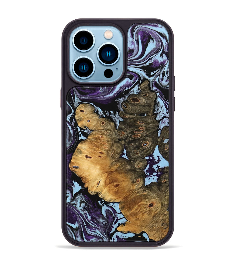 iPhone 14 Pro Max Wood Phone Case - Ryann (Purple, 745853)