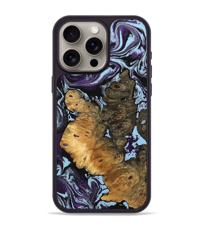 iPhone 15 Pro Max Wood Phone Case - Ryann (Purple, 745853)