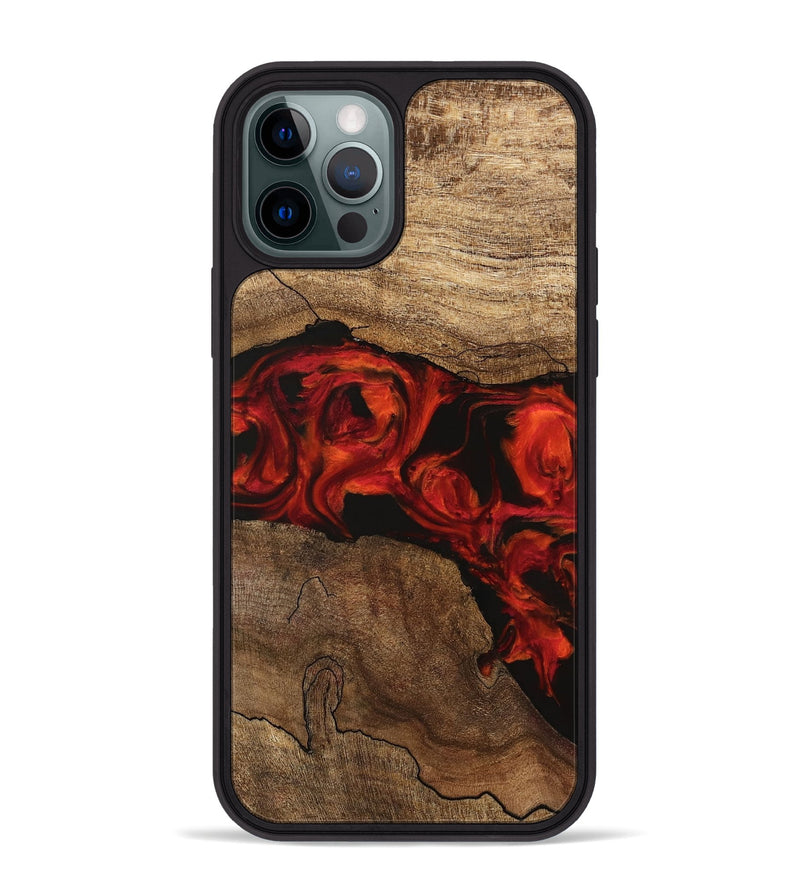 iPhone 12 Pro Max Wood Phone Case - Marley (Red, 745856)