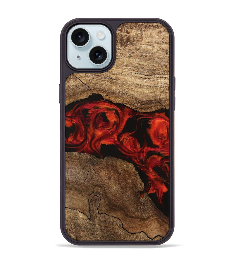 iPhone 15 Plus Wood Phone Case - Marley (Red, 745856)