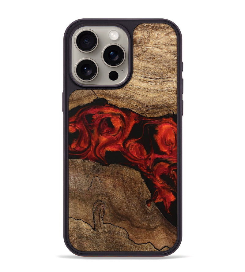 iPhone 15 Pro Max Wood Phone Case - Marley (Red, 745856)