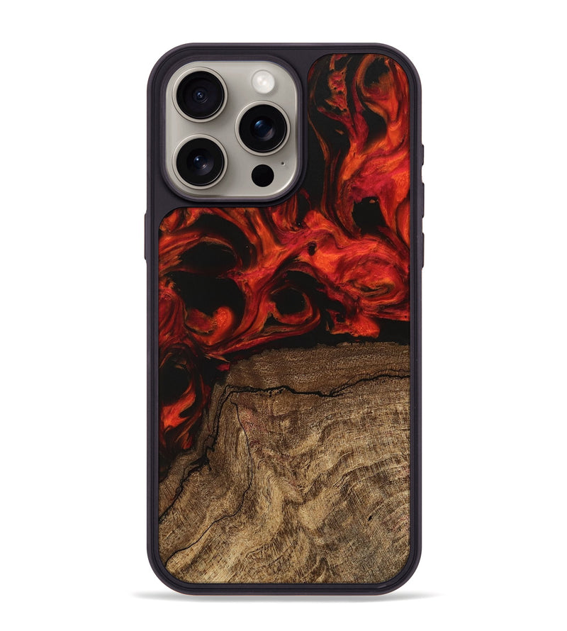 iPhone 15 Pro Max Wood Phone Case - Deanne (Red, 745857)